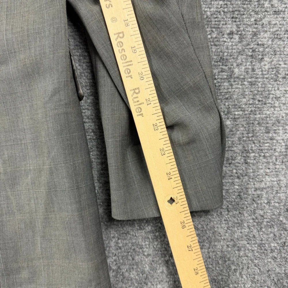 Hart Schaffner Marx Blazer Mens 48 Grey Plaid Nordstrom Two Button Suit Jacket